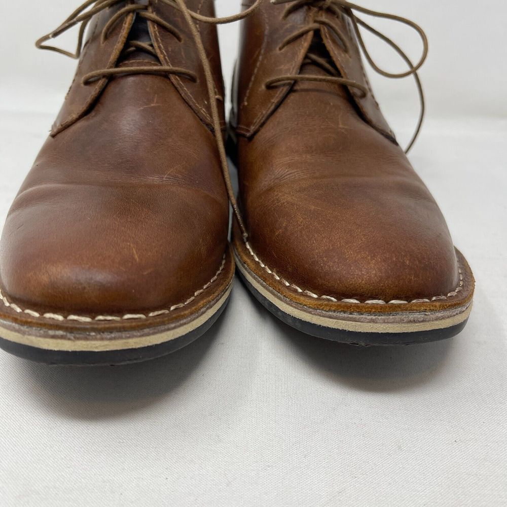 Steve Madden Harken 247 Ankle Chukka Boots Mens Size 9 Cognac Leather Lace Up - Picture 4 of 12